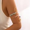 Punk Irregular Stones Spiral Upper Arm Cuff Bangles for Women Vintage Adjustable Open Arm Bracelets Couple Jewelry Steampunk New