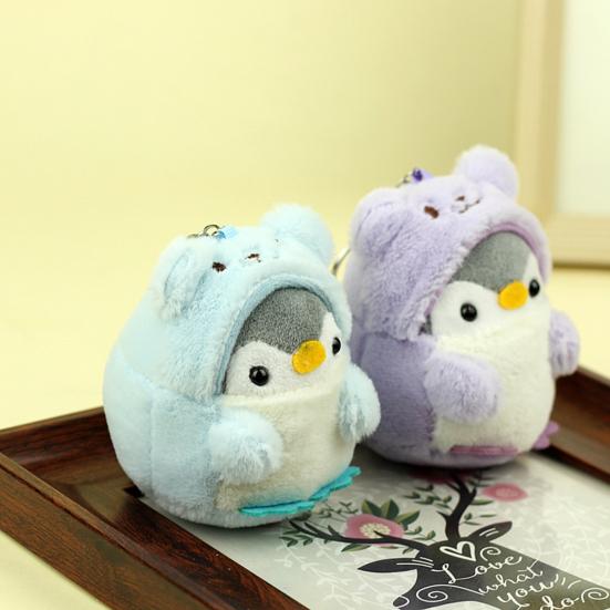 Кукла-пингвин, кулон, мягкие плюшевые игрушки, мультяшное животное, цепочка из нержавеющей стали, брелок для ключей, школьная сумка, сумка через плечо, украшение, кулон, брелок для ключей, держатель для ключей