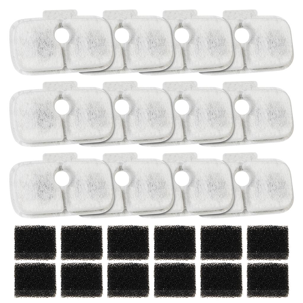 12 Pack 6-Month Replacement Cat Water Fountain Filter for PETLIBRO Dockstream PLWF1 PLWF005 PLWF105