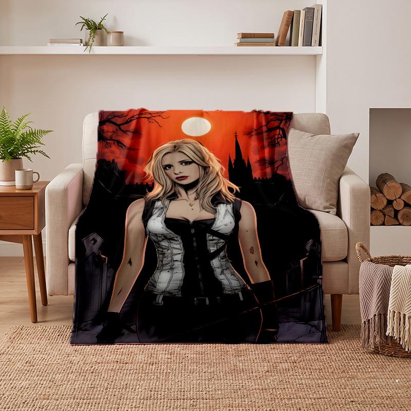 Buffy the Vampire Slayer Soft Warm Flannel Blankets Comfortable Blanket for Home Decoration Gifting