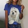 New Kawaii Cartoon Dog Print T-shirt  For Women Plus Size Top Women's Trending Clothing Fashion Short Sleeve Shirt Crew Top