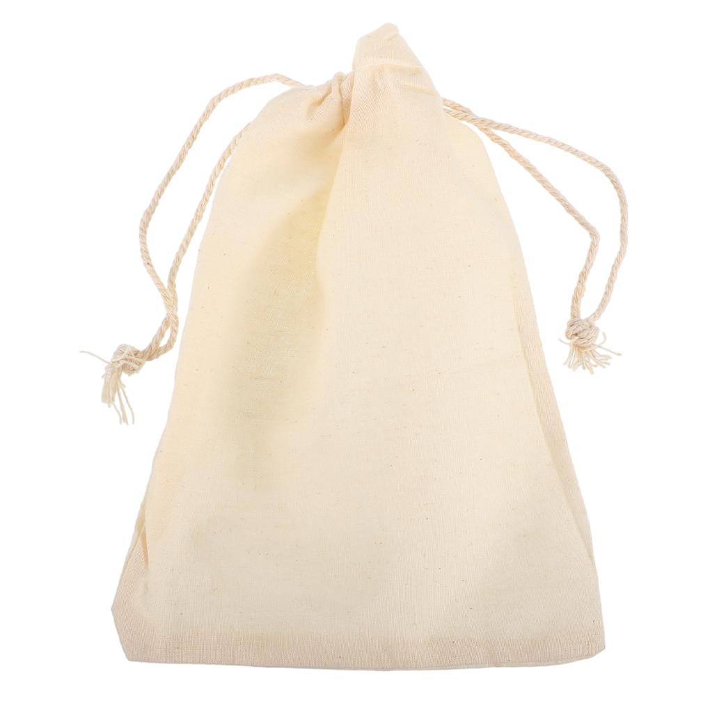 Drawstring Bag Cotton Linen Jewelry Storage Pouch Wedding Party Gift Holder Portable Herb Organizer