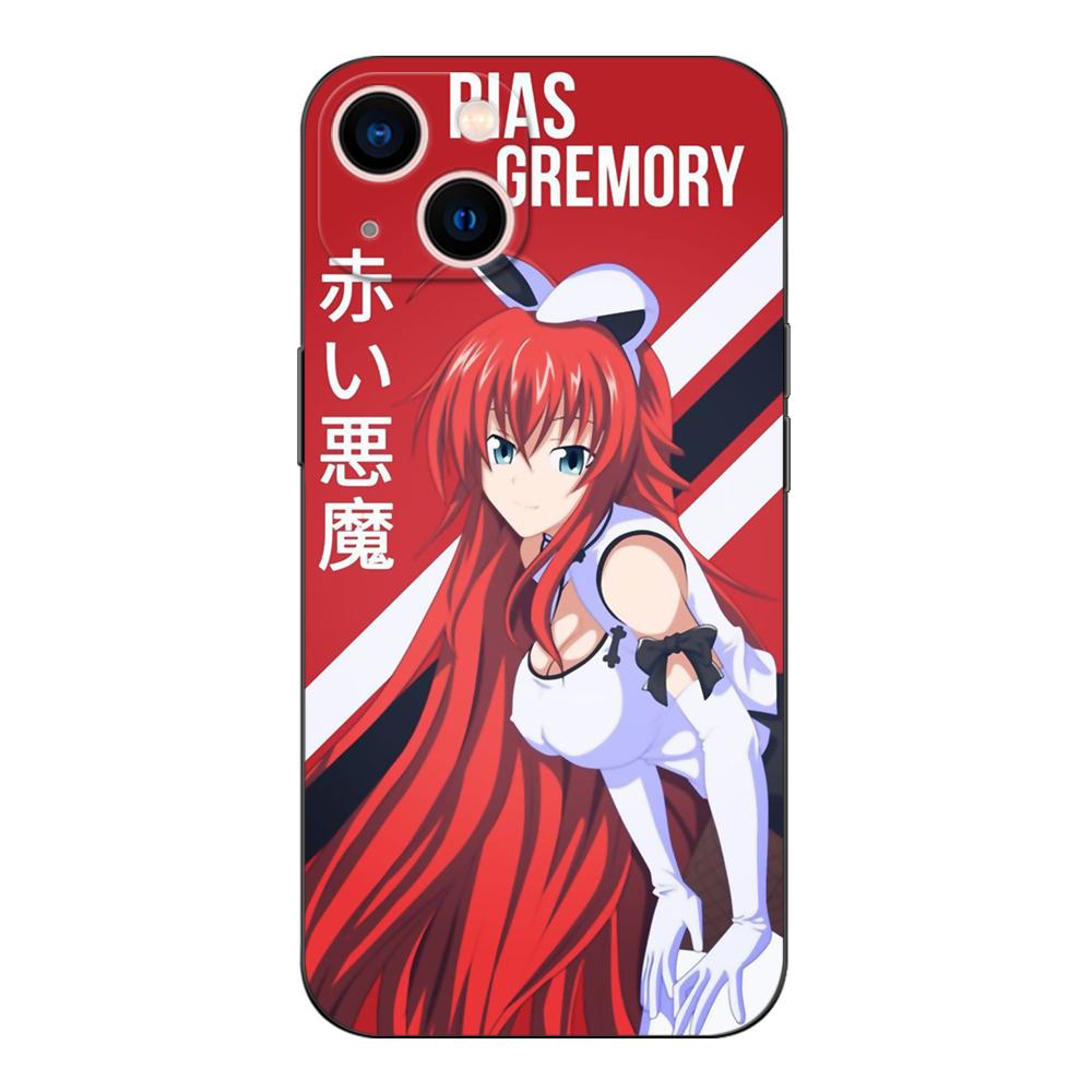 Black tpu Case For Samsung galaxy S6 s7 s8 s9 plus back cover Spduak High School Rias Gremory