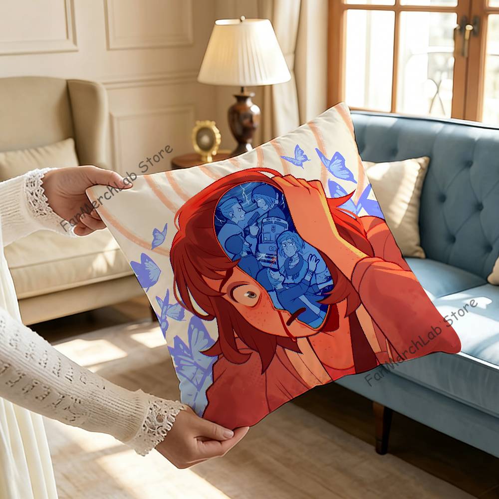 Game LLife Is Strange Anime Pillow Case Antidustmite Pillowcase Invisible zipper silky short plush Sofa cushion cover