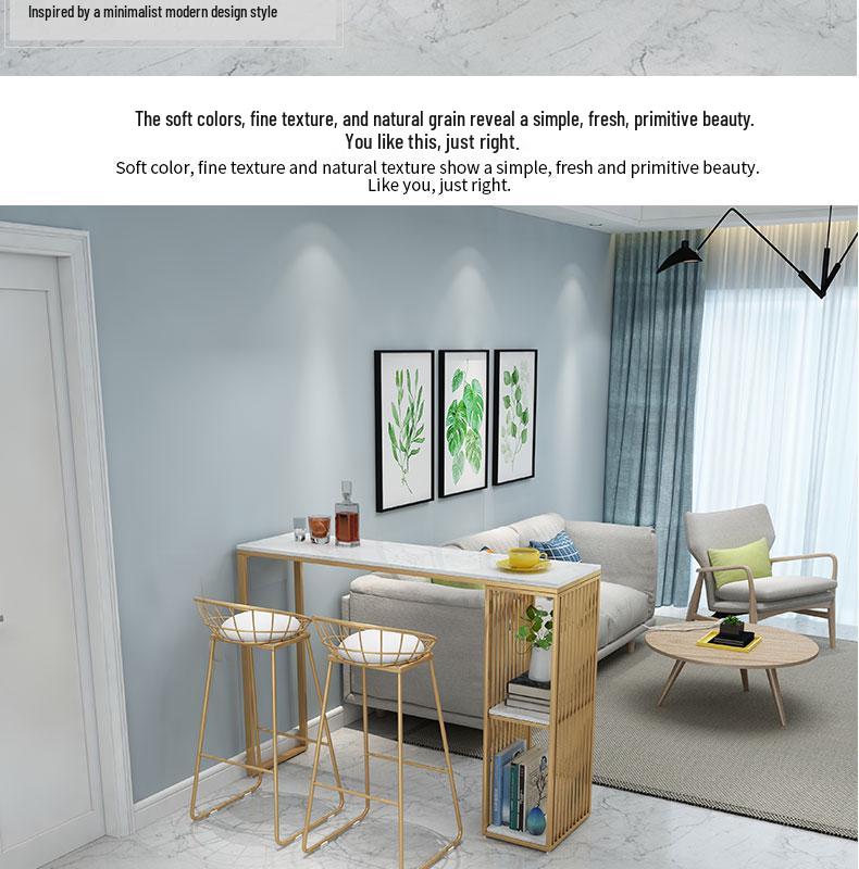 Скандинавский мраморный настенный барный стол с комплектом стульев – Современная перегородка-стойка для гостиной