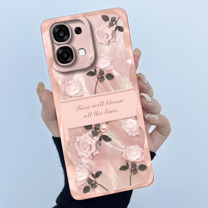 Чехол для Oppo A6 Pro 5G 4G Модный Минимализм Масляная Живопись Цветочный Силиконовый Мягкий Корпус Телефона Новый Дизайн Ударопрочная Задняя Крышка