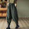 Casual High Waist Warm Women Corduroy Baggy Harem Plus Size Autumn Pantalones Vintage Ankle-length Jogger Fashion Trousers Pants