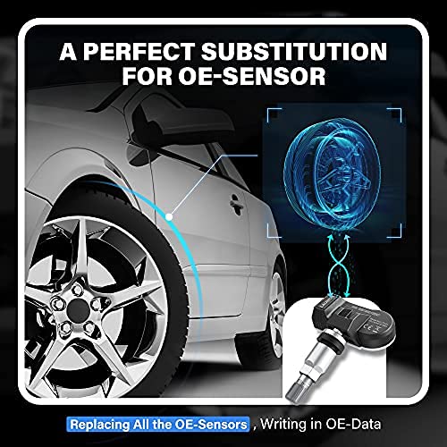 LAUNCH X431 TSENSOR-05 TPMS Sensor 315MHz/433MHz Dual Frequency Screw-in Adjustable Angle Metal Valve Tire Pressure Monitor