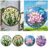 Stained Glass Flower Hanging Decoration Living Room Wall Window Hanging Floral
