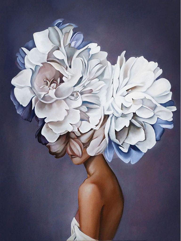 5D Diy Diamond Art Embroidery Girl Abstract Round Diamond Painting Mosaic Landscape Flower Home Decoration New Year Gift