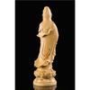 Suicazon Feng Shui Boxwood Kannon Buddhist Statue, Wooden Carving (Sizes: 10cm, 12cm, 16cm, 22cm, 30cm)