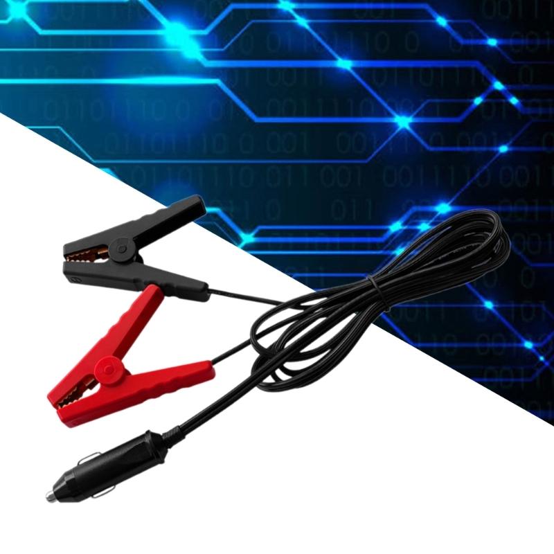 200CM Vehicle Power Cable with Battery Clip, 12V-24V Battery Charge Cord Suitable for Various Electronic Devices