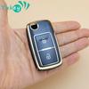 Чехол-накладка из ТПУ с 2 кнопками для Volkswagen Polo Passat B5 Golf 4 5 6 MK5 MK6 Eos Bora Beetle TSI Protect Car Key Shell