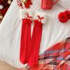 Cotton New Year Red Socks Female Hosiery Middle Tube Socks Comfortable Children Red Socks Autumn