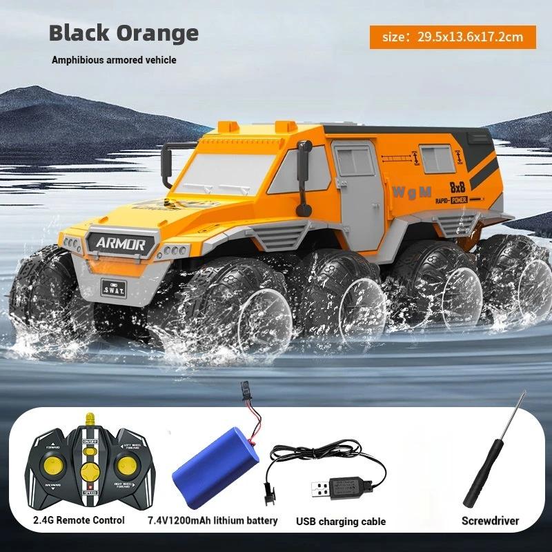 Амфибия Радиоуправляемая Машинка 8WD 2.4G 8-колесный Привод Внедорожник Грузовик на Радиоуправлении Скалолаз Водонепроницаемый Бронированный Транспорт Игрушки для Мальчиков Подарки