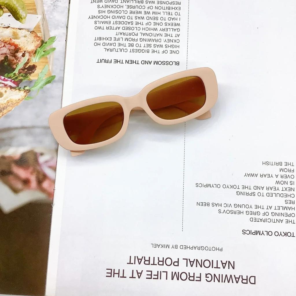 Детские милые винтажные матовые прямоугольные солнцезащитные очки UV400, уличные милые солнцезащитные очки для девочек и мальчиков, классические защитные солнцезащитные очки для детей