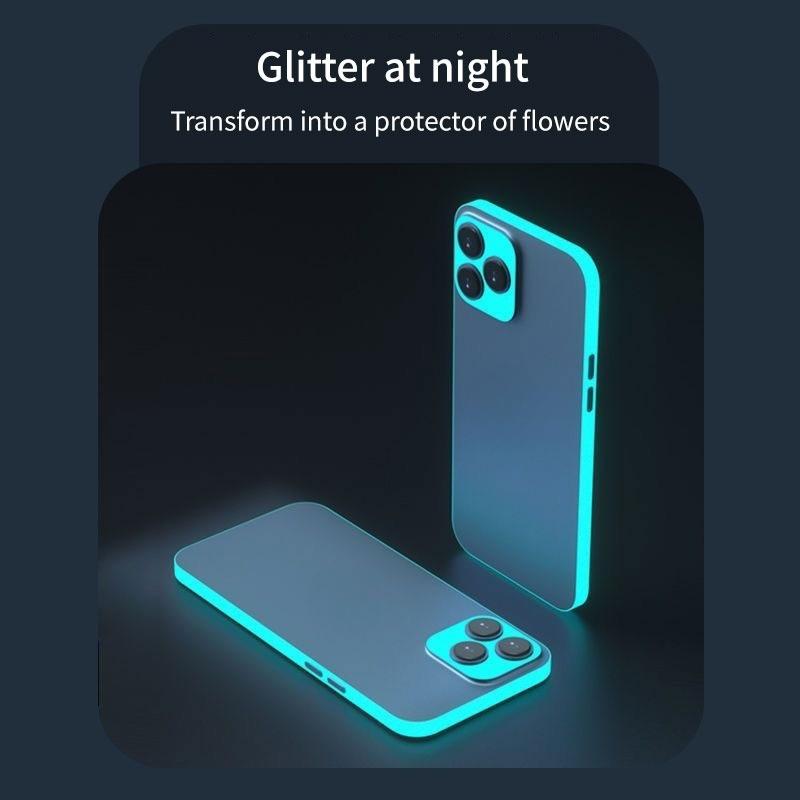 Для iPhone 16 Pro Max 16e 15 Pro Max 14 Pro Max 13 Plus 13 Mini 12 Pro Max светящаяся в ночи рамка-наклейка пленка + защита объектива камеры
