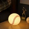 Unique Holiday Presents Realistic Baseball Night Light, Desk Decor Lamp, Portable Ambient Sports Themed Decorations Lighting Ornament for Bedroom