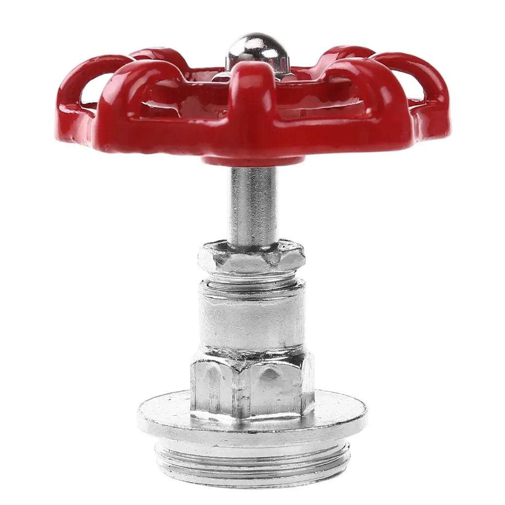 DN15/DN20/DN25 Red Valve Handle Decorative water pipe fittings Closet Hook Valve Handle Retro Cast Iron Wheel Design For DIY
