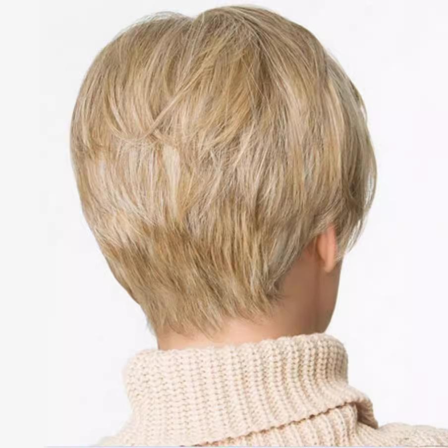 Европейский и американский женский модный передний кружевной термостойкий парик градиентный смешанный цвет короткий прямой боковой пробор парик с челкой