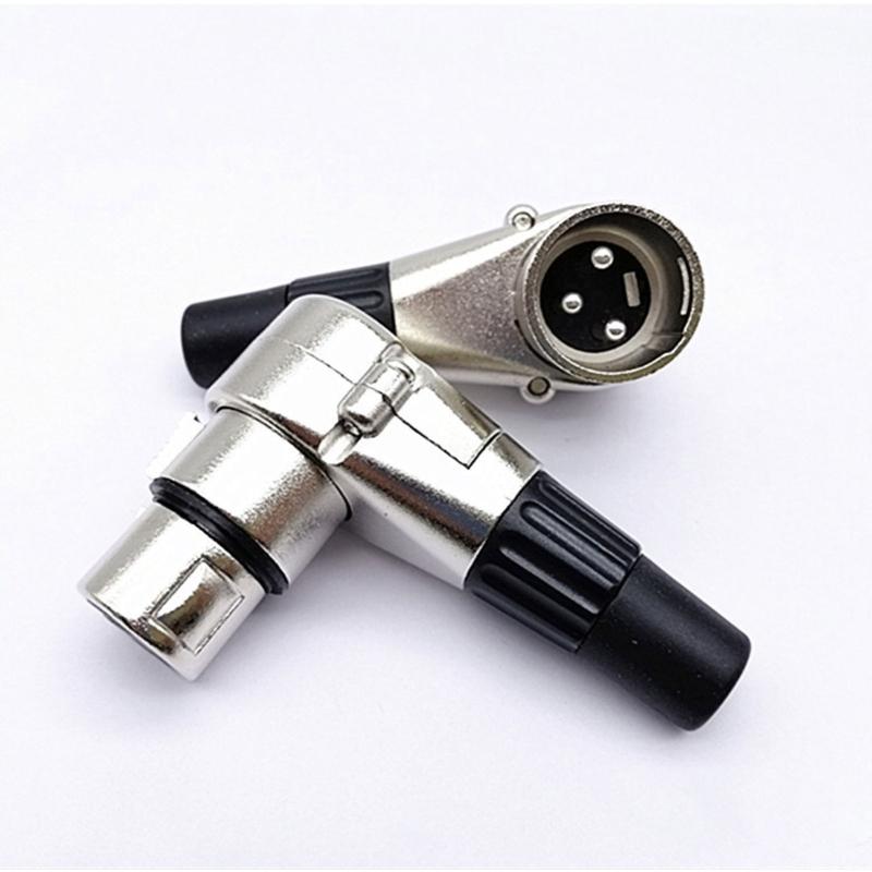 3-контактные разъемы XLR (папа/мама) 3-полюсные угловые XLR разъемы для микрофона