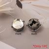 Rhinestone Flower Sleeve Button Brass Base Button Cover Clip  Blouses Shirt Accessories