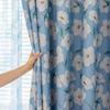 1 шт. Серия Nuan Литературный пасторальный стиль Штора с принтом синих цветов Полностью затемняющие шторы для спальни, гостиной, балкона, окна для домашнего декора