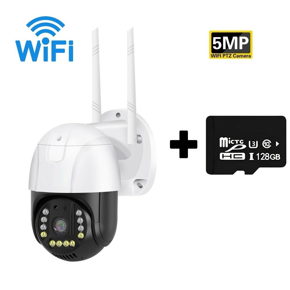 4G/WiFi Сетевая камера - 5 МП HD объектив, Умное ночное видение, Водонепроницаемая и сигнализация, Камера видеонаблюдения