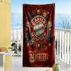 Bayern Munich Football Artwork Customize Your Name Beach Towel Soft Durable Quick-Dry