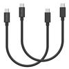 Lot 2 Cables 20cm USB-C USB-C Black for Google Pixel 6 / Google Pixel 6 Pro Phonillico®
