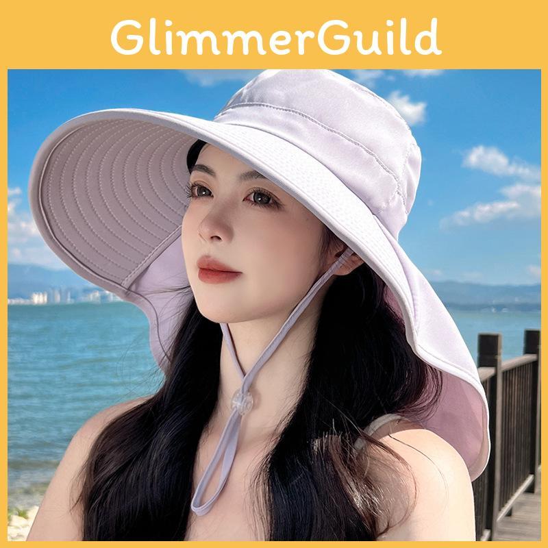 Summer Fashion Floppy Sun Hat With Ponytail Opening Uv Protection For Casual Outdoor Wear