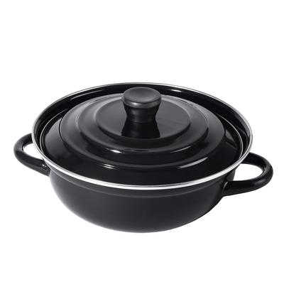 Настольный горшок Pearl Metal Enamel 20 см IH Compatible Limited All Black BLKP Black [BLKP] AZ-5060