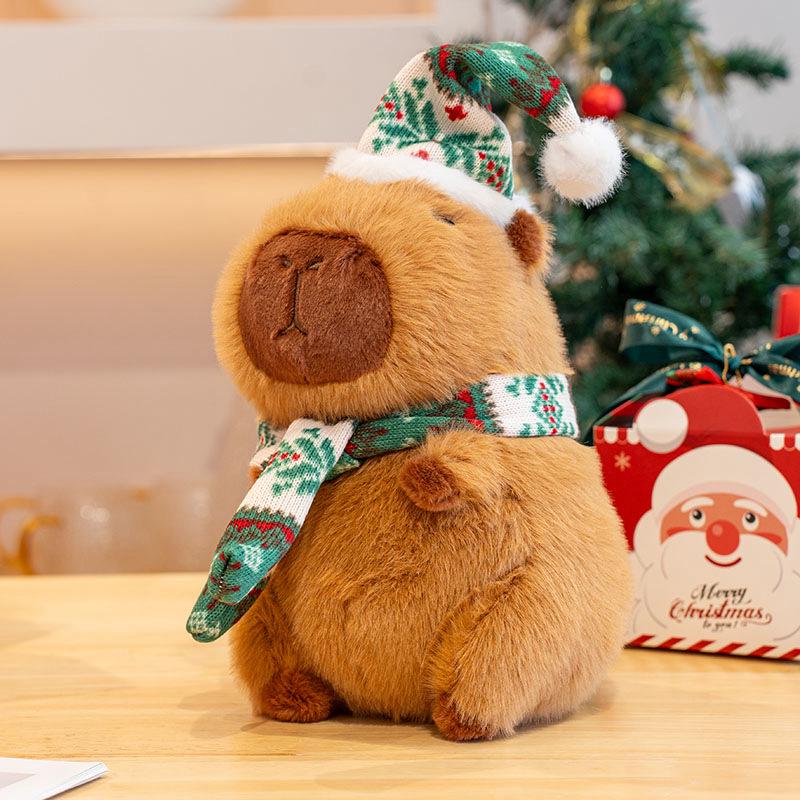 Christmas Capybara Plush Toy Doll with Accessories