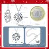 Moissanite Necklace for Single Diamond 2ct Large Moissanite S925 Silver Necklace Adjustable Gift for Women [KRKCLIFE] Women, Necklace, Pendant, Chain,