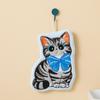 Coral Fleece Toilet Handkerchief Cute Cat Bathroom Kerchief Durable Hand Towel  Kitchen
