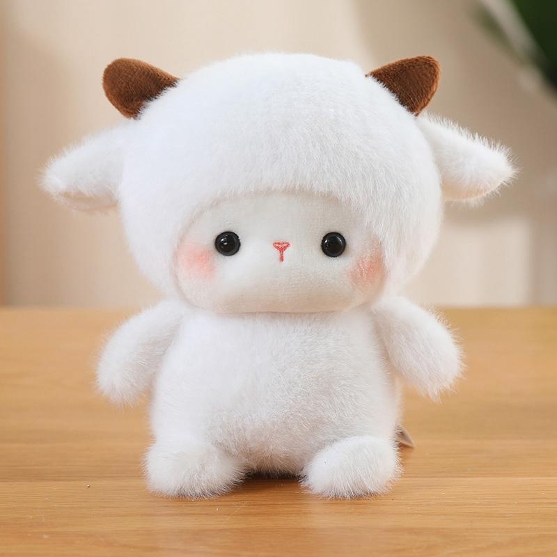 Cute Sitting Animals Red Panda Fox Sloth Cat Soft Plush Dolls Stuffed Capybara Pig Plushie Baby Toys Gifts For Children