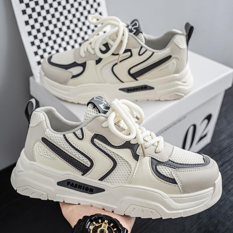 Осенняя мужская обувь новая дышащая сетка белые туфли мужской тренд универсальная платформа спортивная и повседневная обувь для скейтборда