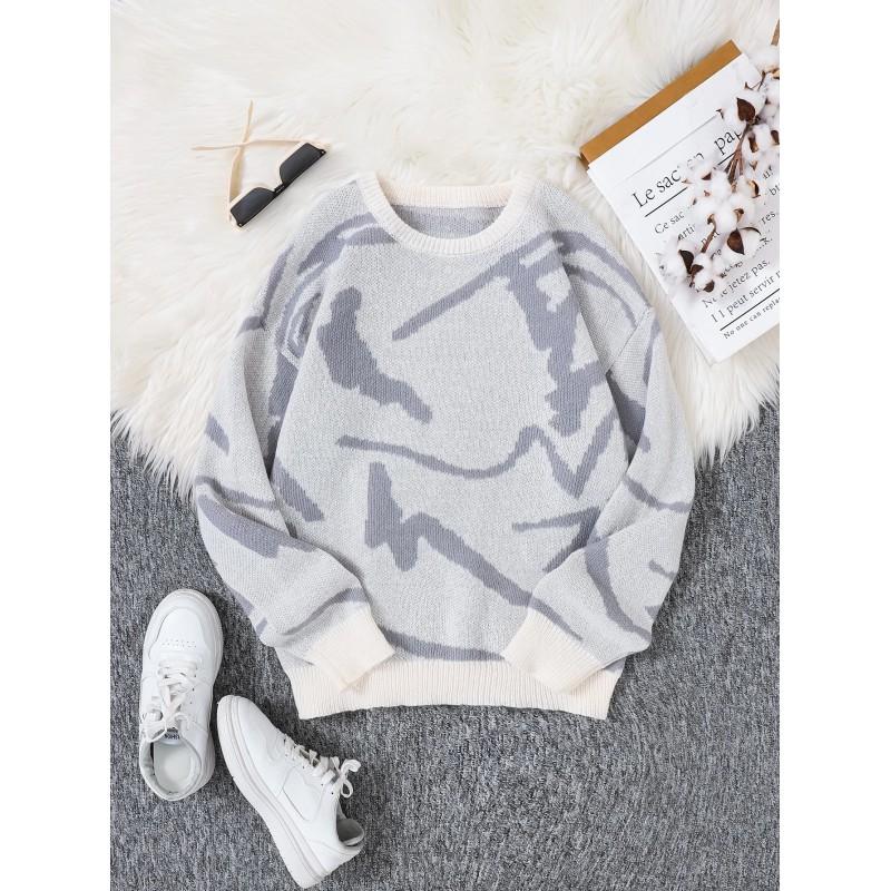 Oversized Crewneck Sweatshirt Men Women Thick Cotton Blend Long Sleeve Streetwear Top Fall Casual Wear