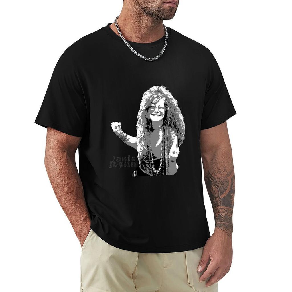 Janis Joplin - digital handmade art by Iona Art Digital T-Shirt graphics new edition oversizeds mens t shirts