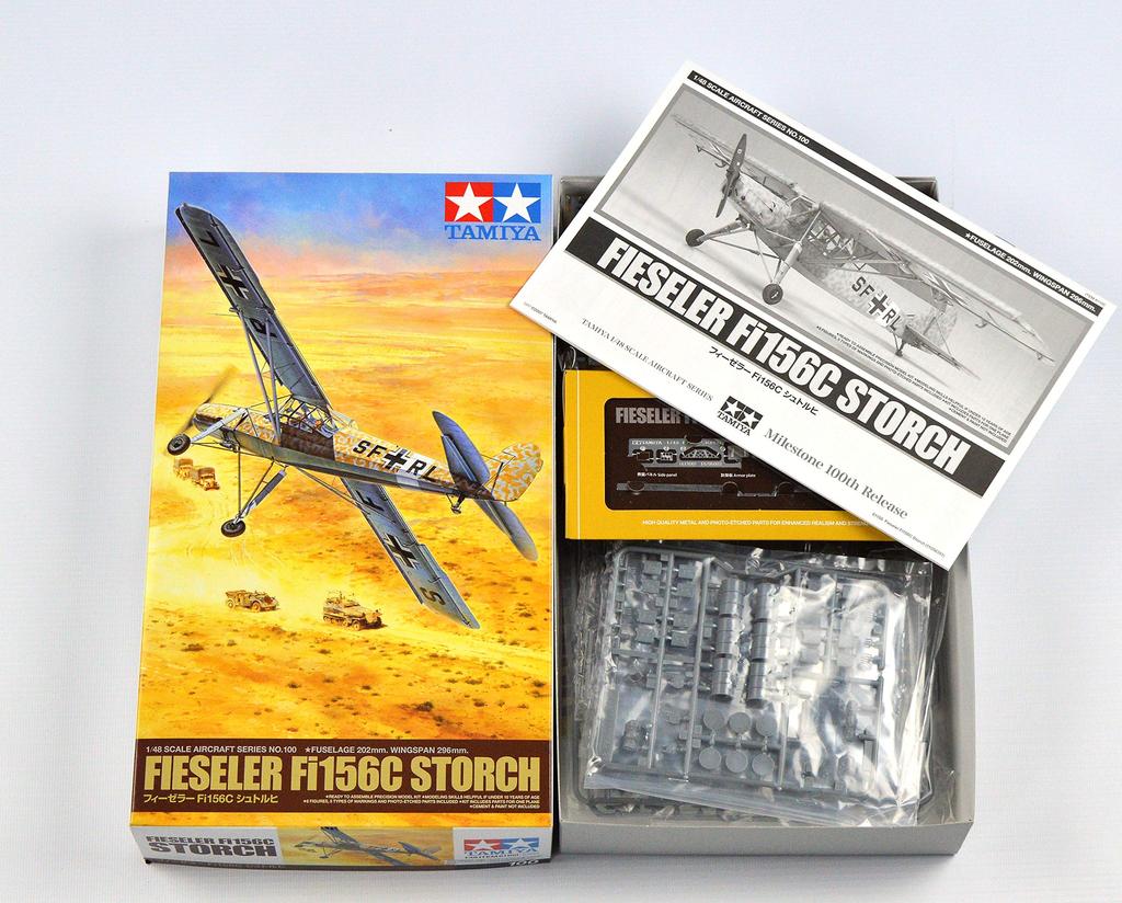Tamiya 148 Masterpiece Series No.100 Luftwaffe Fieseler Fi156C Storch Plastic Model 61100