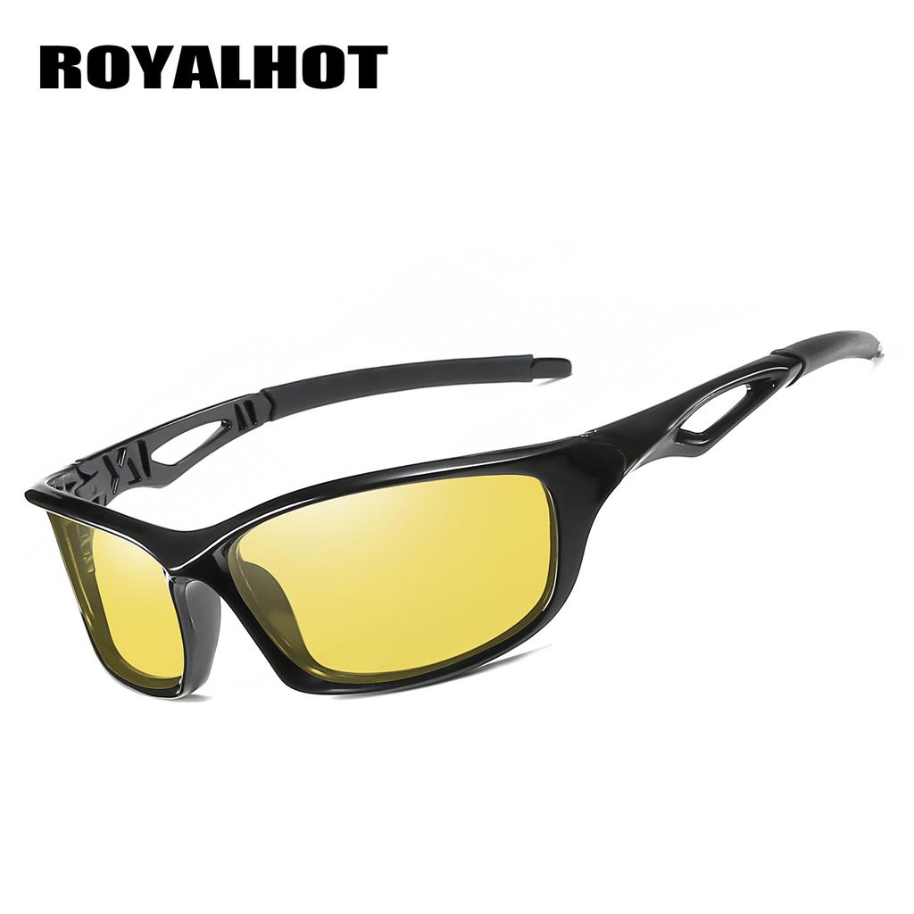 Royalhot Поляризованные спортивные солнцезащитные очки унисекс с полой оправой, винтажные солнцезащитные очки, очки в стиле ретро, солнцезащитные очки, UV400