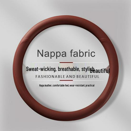 Ideal Steering Wheel Cover: Genuine Leather, Anti-slip, Sweat-absorbent, Ultra-thin Grip for L6 L8 L7 L9 i6 i8 MEGA