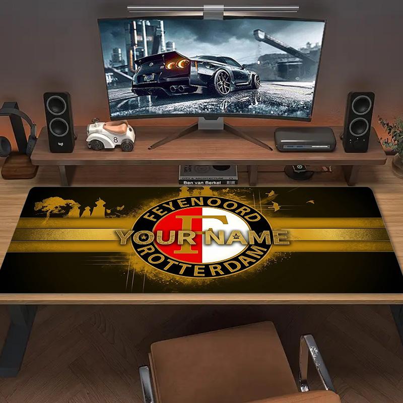 Feyenoord Custom Name Large Size Mouse Pad Large Gaming Table Cushion Non-slip Laptop Tablet Big Mousepad XXL Mat Mini PC Playmat With Lock edge