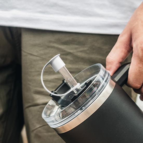 4 шт., набор силиконовых соломенных чехлов для стаканов на 20 унций, 30 унций, 40 унций, легко чистящиеся, милые прочные соломенные шляпы-топперы