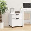 VidaXL Mobile Filing Cabinet with Wheels White 45x38x54 Cm Engineered Wood 811520