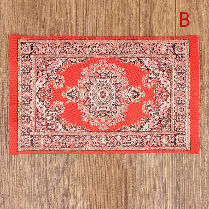 1:12 миниатюрный напольный коврик для кукольного домика, тканый чехол, модель ковра, домашний декор, игрушка