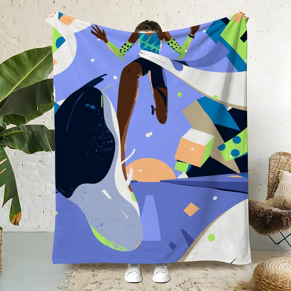 Artist S-Soren Selleslagh Throw Flannel Throw Blanket,Bed Home Office Nap Blanket Travel,Camping,Picnic Blanket Soft Decor