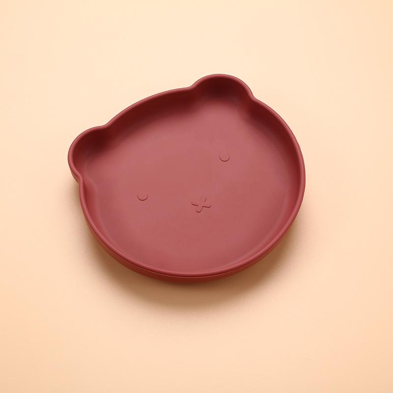 Премиальный силиконовый набор для кормления детей: Устойчивая к высоким температурам, противопадающая присоска и защитная пластина