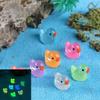 10-300pcs Miniature Resin Ducks Mini Duck Figures Glow In the Dark Landscape Ornaments For Doll Houses Aquarium Garden