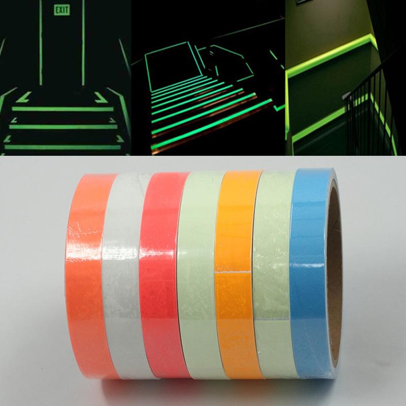 Светящаяся лента Самоклеящаяся флуоресцентная лента Ночное свечение в темноте Наклейка Предупреждение о безопасности Наклейки с логотипом для экстренных случаев Декор для вечеринки